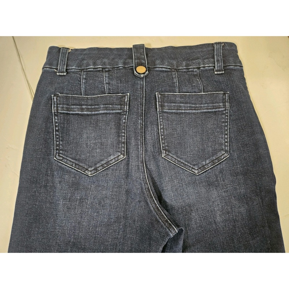 Talbots Wide-Leg Dark Wash Womens Trouser Jeans Size Small 4/28 - Picture 6 of 10